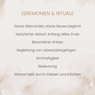 Gemeinsamkeiten von Ritualen und Zeremonien