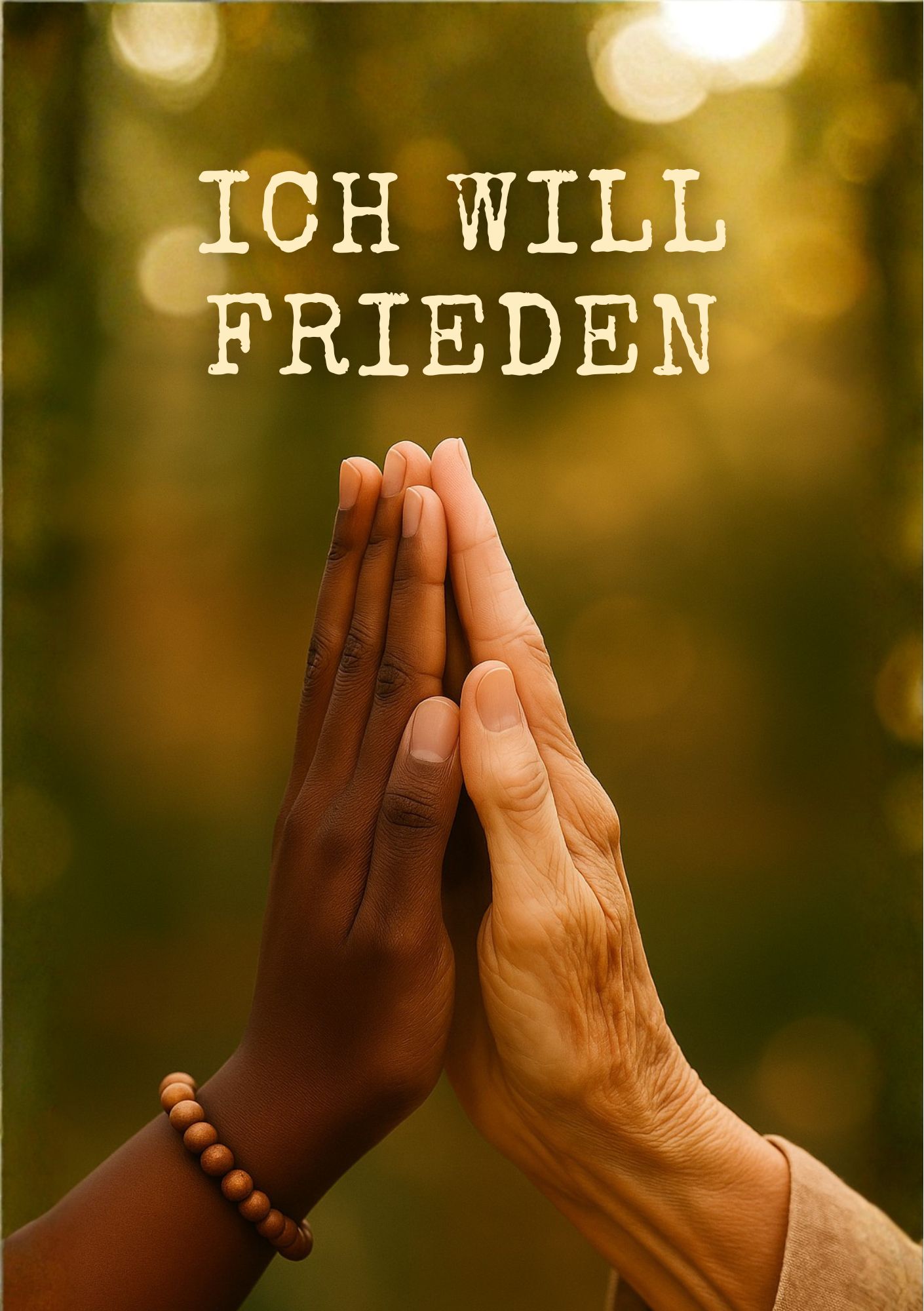 unterschiedliche Frauenhände, die sich als Zeichen für Friedensrituale berühren