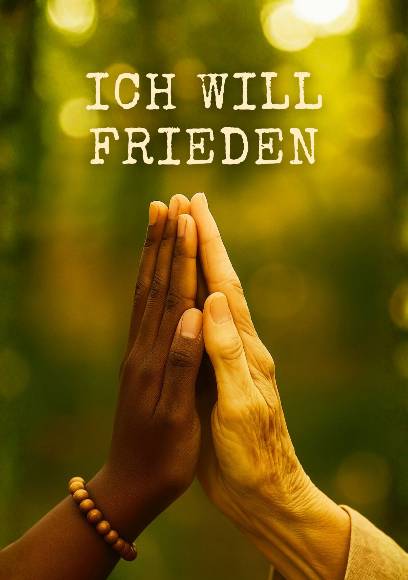 Frauenhände berühren sich als Zeichen von Friedensritualen