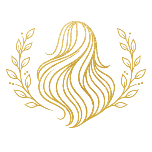 Illustration schöner goldener Haare Frau Haarrituale
