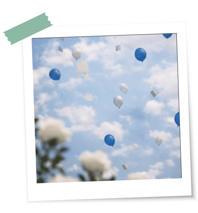 Urnenbeisetzung Abschiedsritual Luftballons